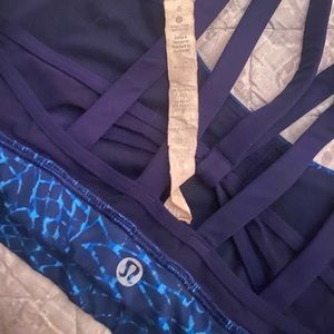 Blue sports bra Lululemon